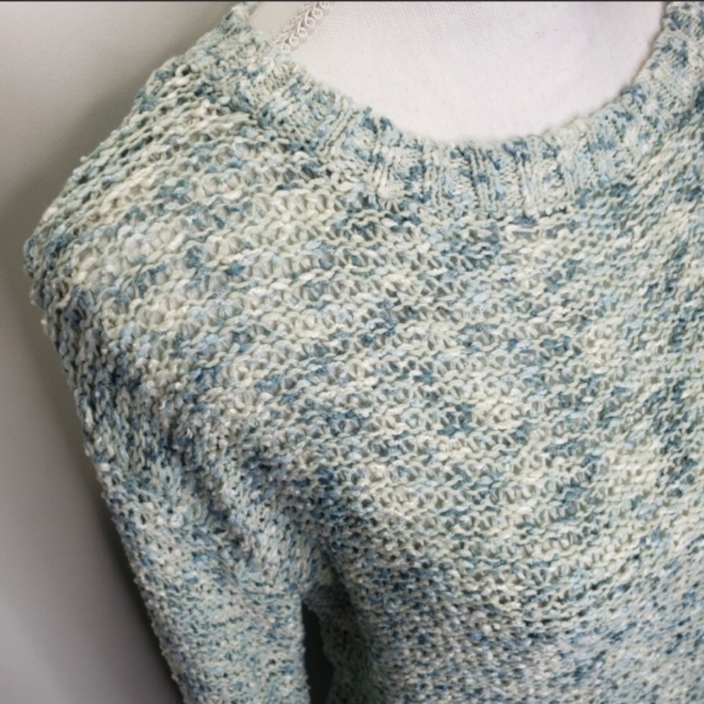 🛍️# 87 Chunky Knit Sage Fleck Sweater - Picture 5 of 7